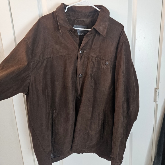 Vintage Van Heusen Brown Suede Jacket Mens XL - Picture 2 of 3